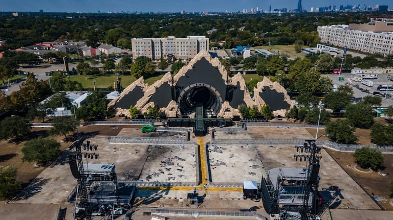 The Astroworld main stage where Travis Scott was performing when...