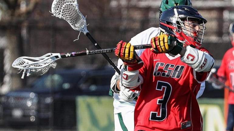 Peter Licciardi of Cold Spring Harbor winds up and shoots...