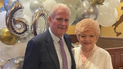 Dinah and John Neville celebrated their 60th wedding anniversary.