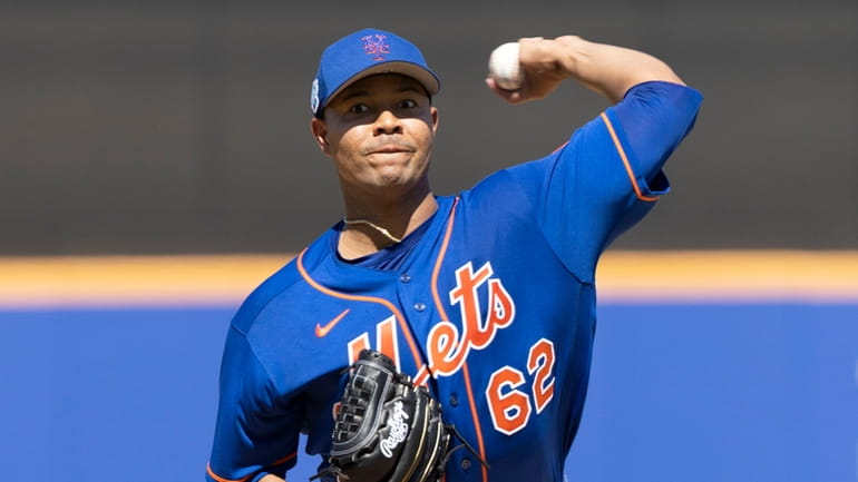 Mets pitcher Jose Quintana during a spring training game against...