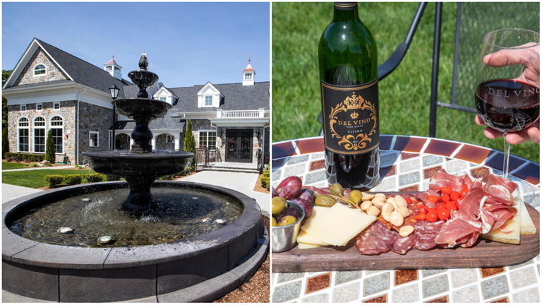 Del Vino Vineyards in Northport has indoor and outdoor dining...