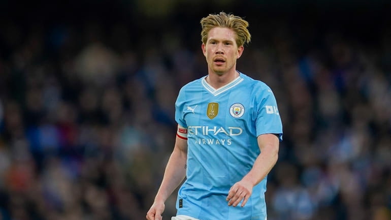 Manchester City's Kevin De Bruyne runs during the English FA...