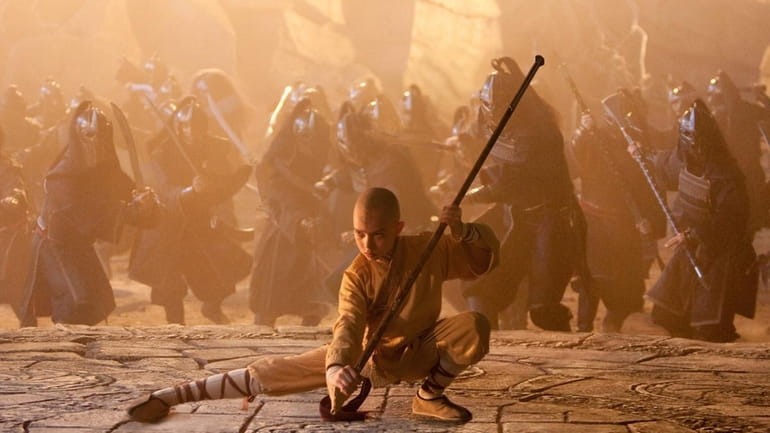Noah Ringer plays the heroic Aang in a scene from...