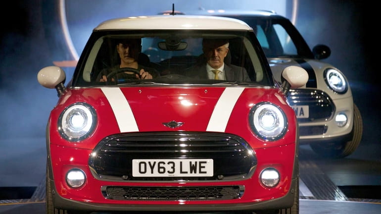 The new Mini Cooper car is pictured during its official...