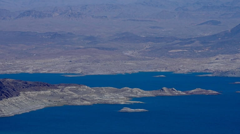 Lake Mead is seen, June 6, 2023, from Bolder City,...