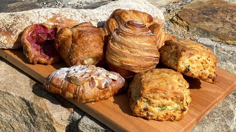 An assortment of baked goods from Flourbud Bakery.
