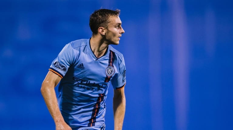 NYCFC's James Sands runs during a match against Orlando City...