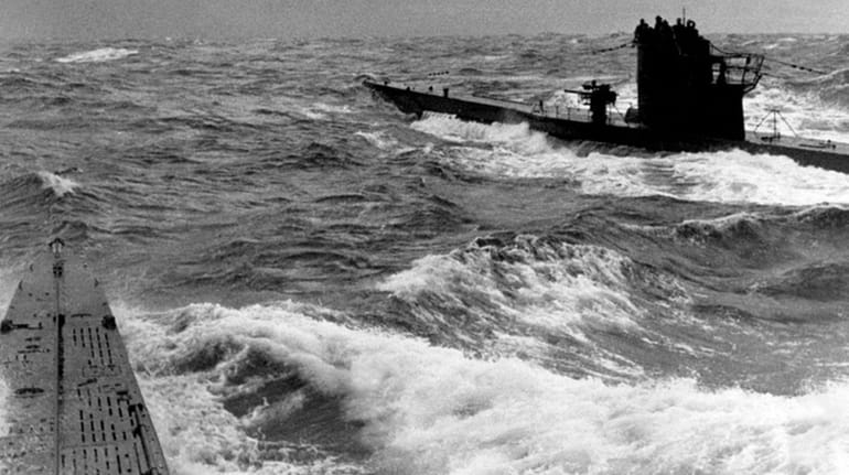 Two German submarines meet as they head toward New York's...