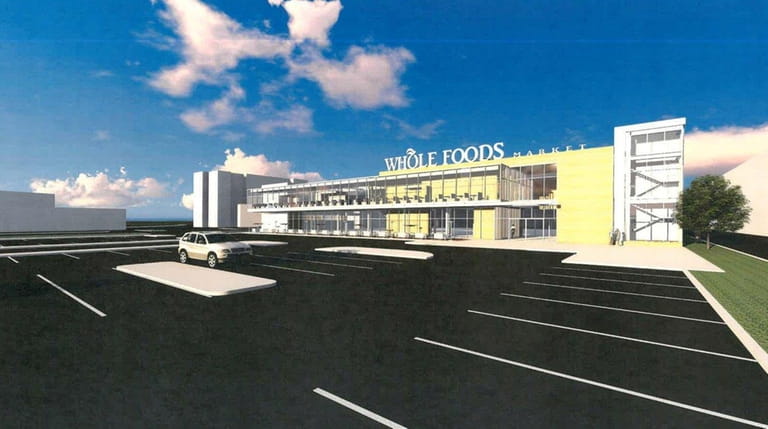 An artist's rendering of a planned Whole Foods Market, which...