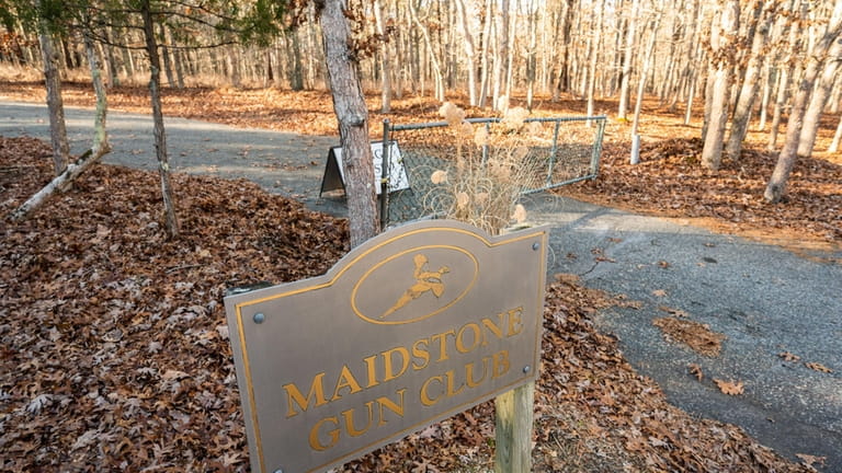 The entrance to the Maidstone Gun Club, seen on Dec. 9.