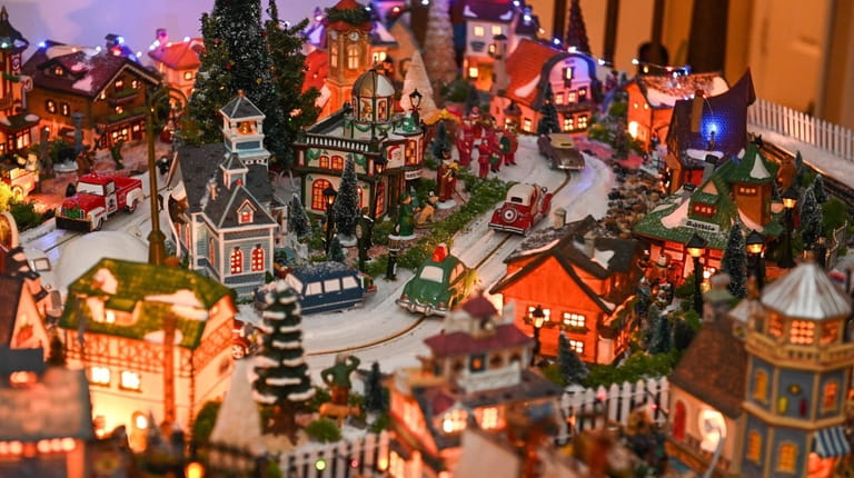 Alex Woloshin's Christmas village at his home in Farmingdale on...