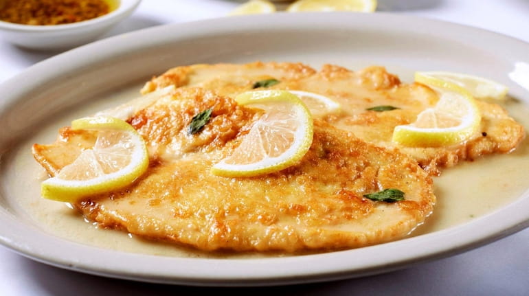 Chicken francese at Patrizia's has a delicate, eggy crust.