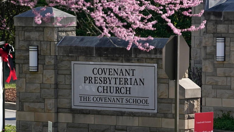 The entrance to the Covenant School is seen on the...