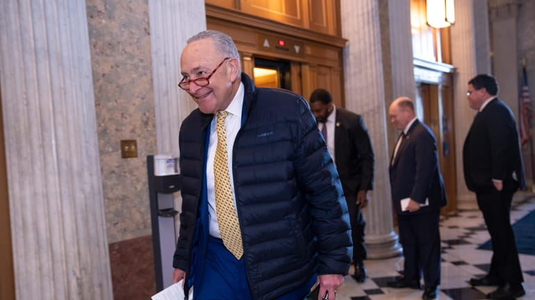 Senate Majority Leader Chuck Schumer, D-N.Y., lauded passage of a...