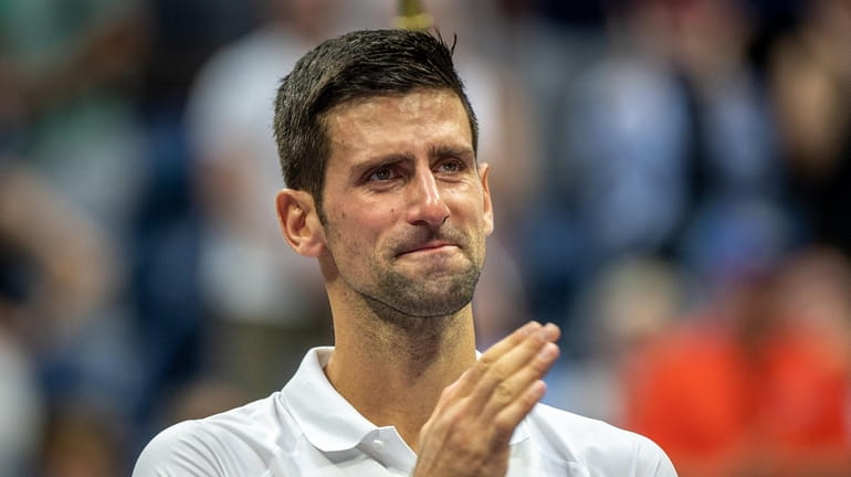 Novak Djokovic in tears after losing to Daniil Medvedev in straight...