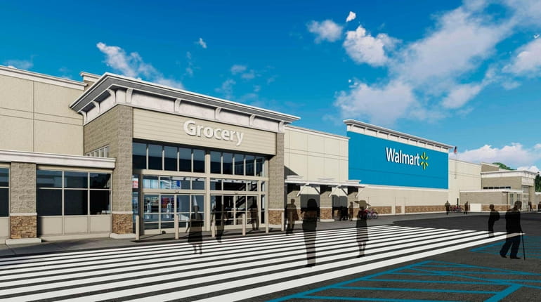 A Walmart Supercenter proposed for Yaphank, seen in a rendering...