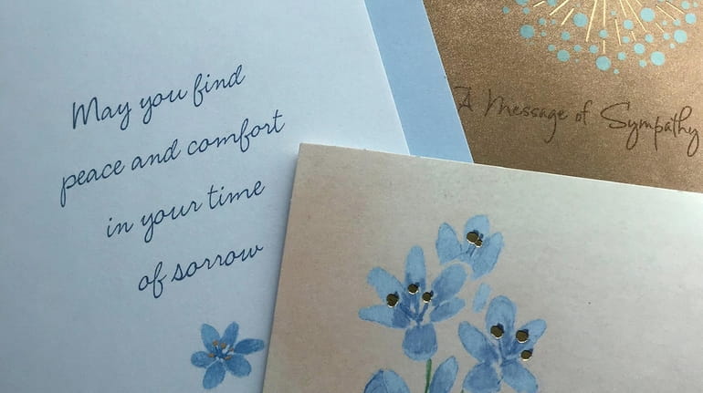 Sympathy cards are in short supply at some LI stores,...