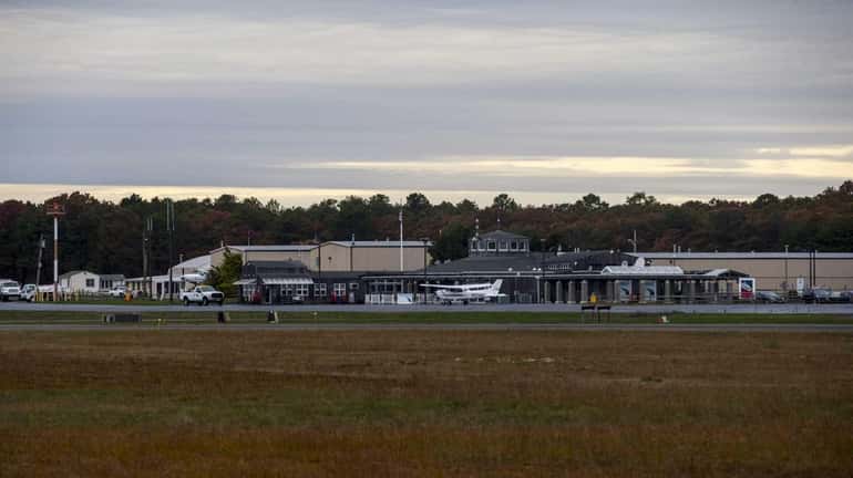The East Hampton Airport is shown in a file photo...