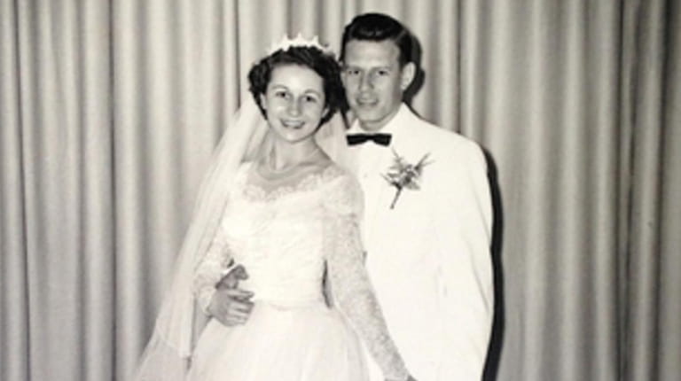 Gus and Marie Otto of Brightwaters ion their wedding day,...