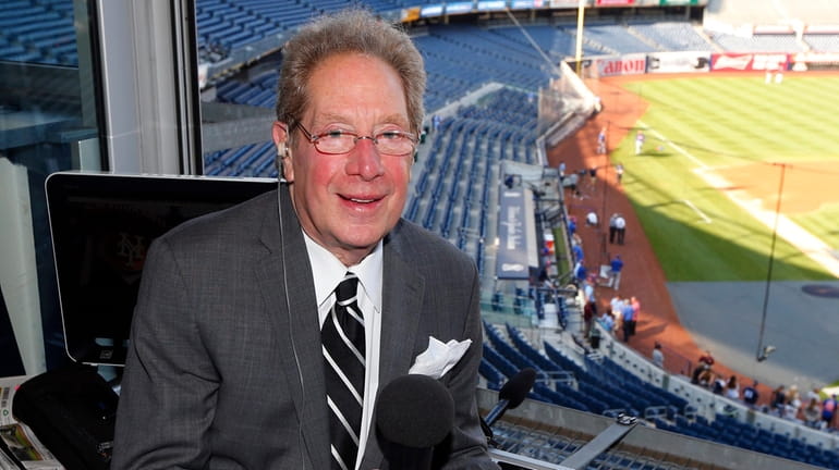 Yankees radio broadcaster John Sterling poses for a photograph prior...