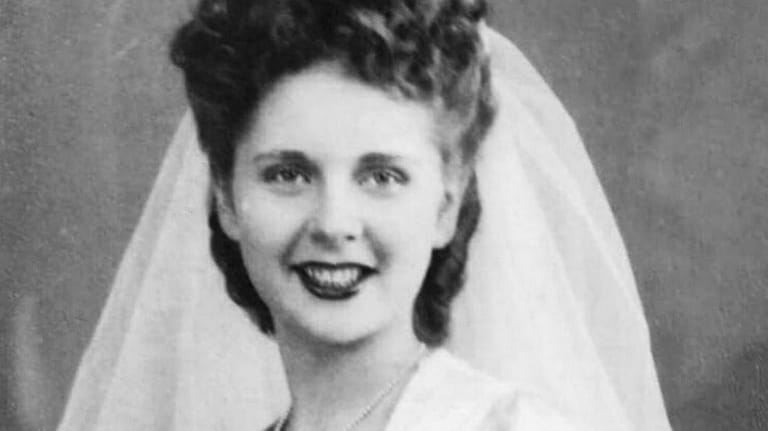 Ruth Elizabeth Knutson on her wedding day, March 25, 1944.