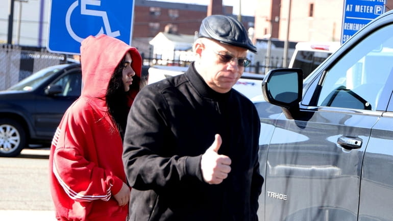 John Gotti Jr. leaves court with his wife Kimberly (not...