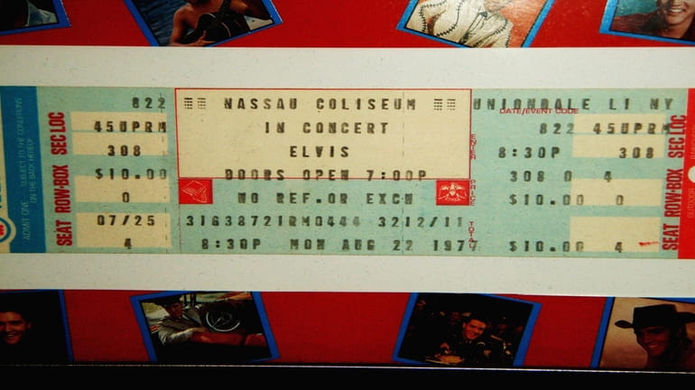 A ticket from the concert that Elvis was to have...