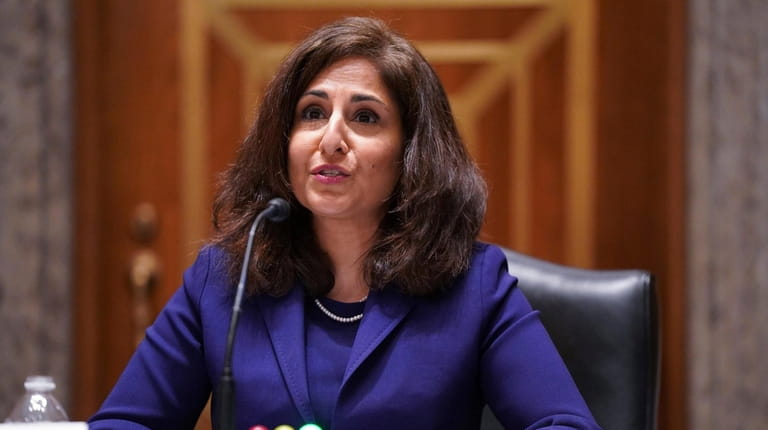 Office of Management and Budget director nominee Neera Tanden testifies before...