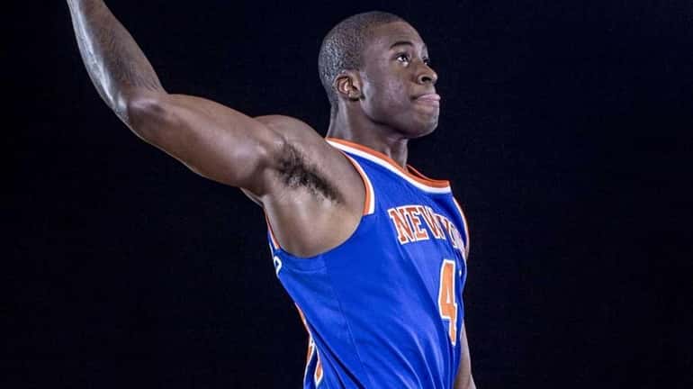 Thanasis Antetokounmpo of the Knicks poses for a portrait during...