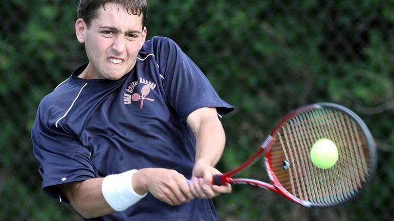 Cold Spring Harbor's Josh Levine in the semfinals of the...