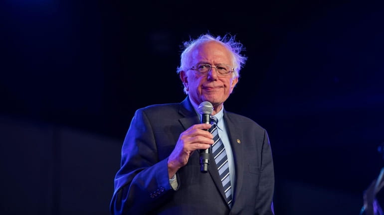 Independent Senator from Vermont and Democratic presidential candidate Bernie Sanders...