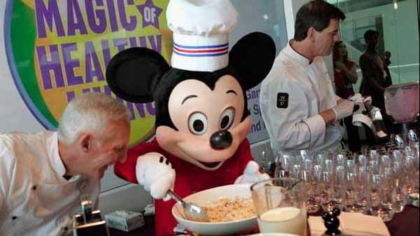Mickey Mouse makes healthy smoothies during Disney's "Magic of Healthy...