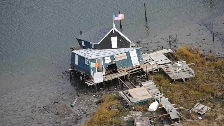 This marsh house on an island north of Jones Beach...