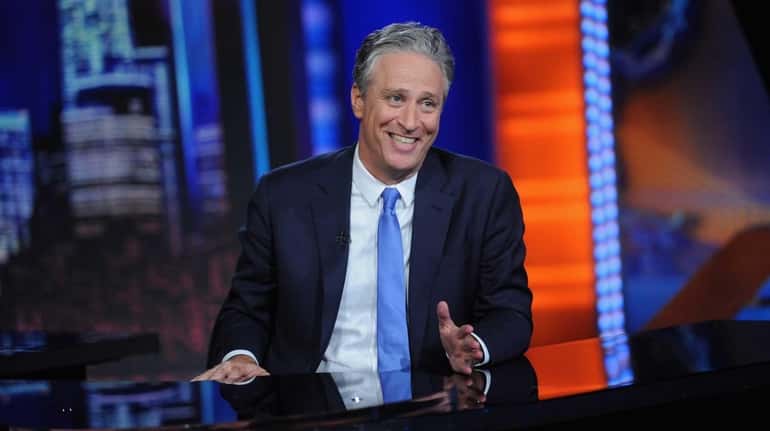 Jon Stewart hosts "The Daily Show with Jon Stewart" #JonVoyage...