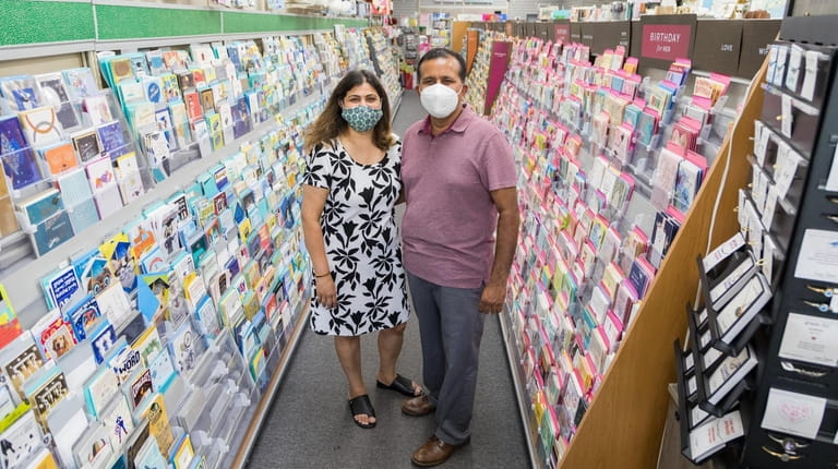 Dave and Pinky Patel, owner of Setauket Gifts in East...