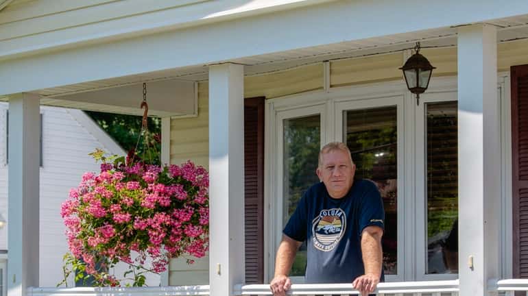Kevin Zasowski, of Patchogue, at his home Monday. 