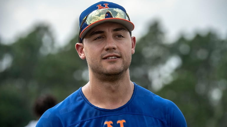 Mets outfielder Michael Conforto during a spring training workout on...