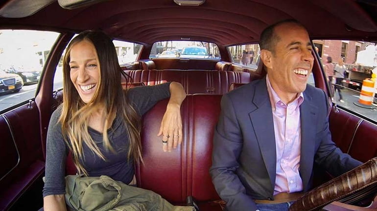 Sarah Jessica Parker and Jerry Seinfeld in his web series,"Comedians...