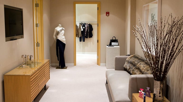 A fitting room for the clients of personal shoppers is...