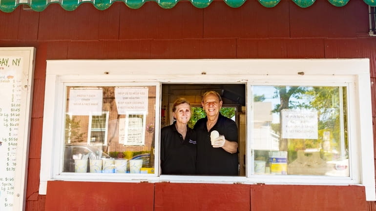 Owners Patricia and Philip Bonanza at the food stand they operated...