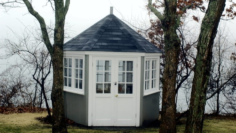 The hexagonal writing hut at John Steinbeck's Sag Harbor home.