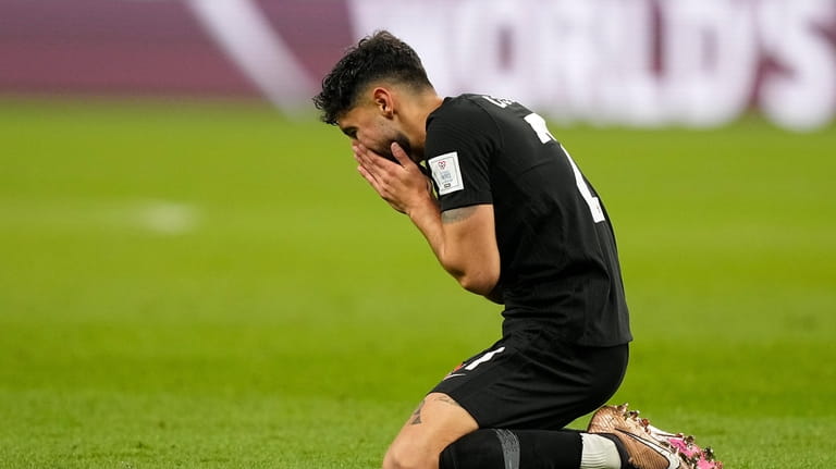 Canada's Jonathan Osorio reacts during the World Cup group F...
