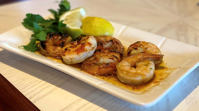 Grilled shrimp with lemon aioli at P.J. Harbour Club in...