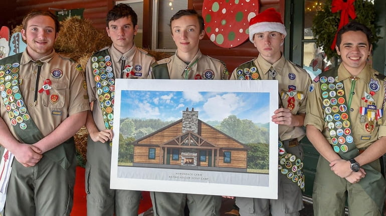 Boy Scout Troop 161 members, from left, Erich Fuhrmann, 16;...