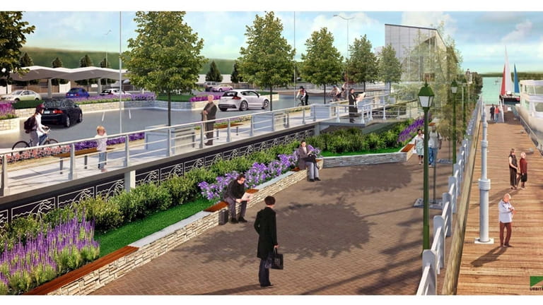 Images of the proposed Glen Cove ferry terminal, which is...
