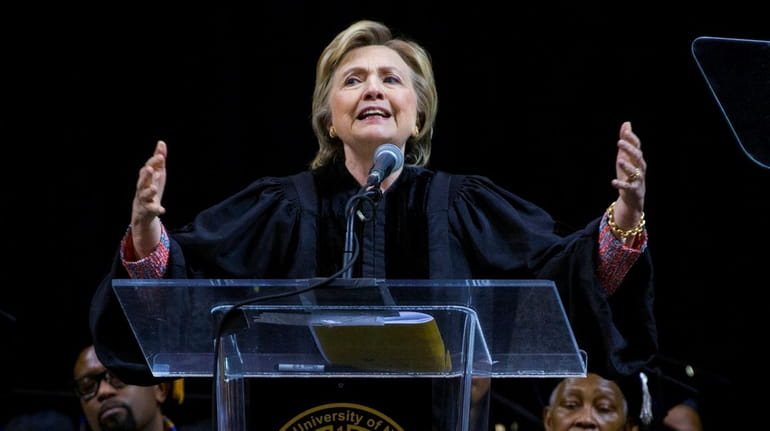Former Secretary of State Hillary Clinton delivers her keynote address...