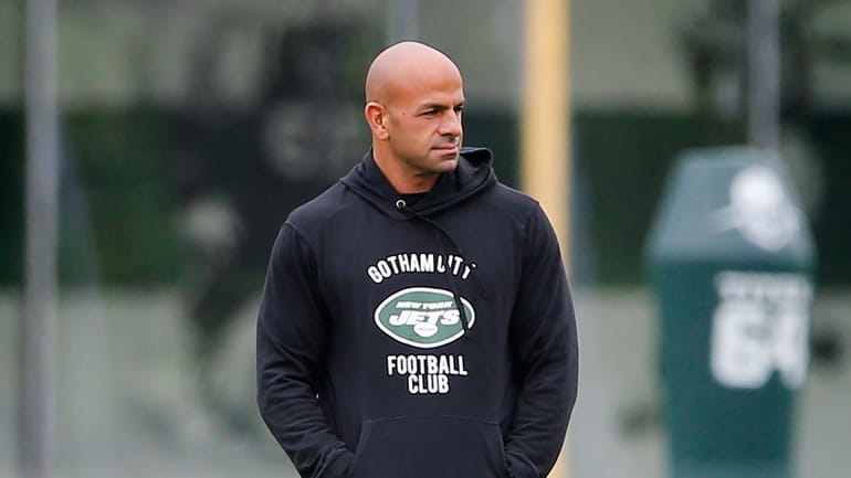 Jets head coach Robert Saleh during Jets OTAs on Tuesday, May...