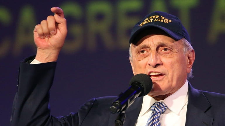 Carl Paladino speaks at a fundraiser attended by Donald Trump...
