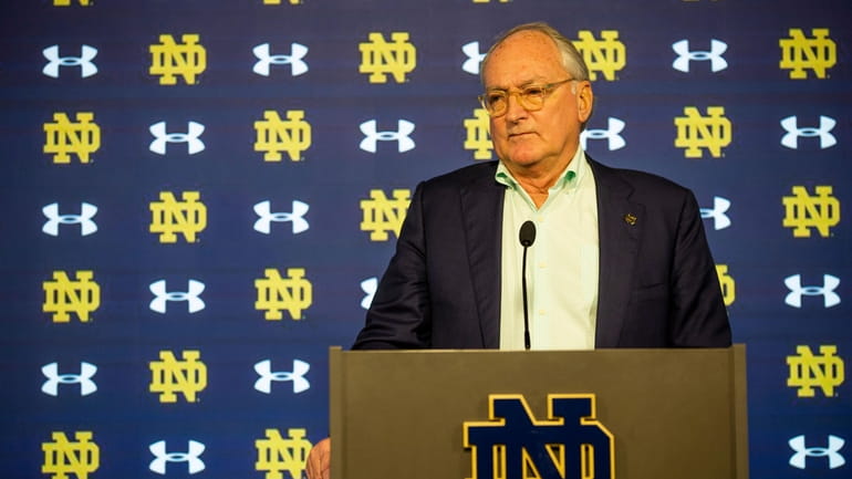 Notre Dame athletic director Jack Swarbrick answers questions regarding NCAA...