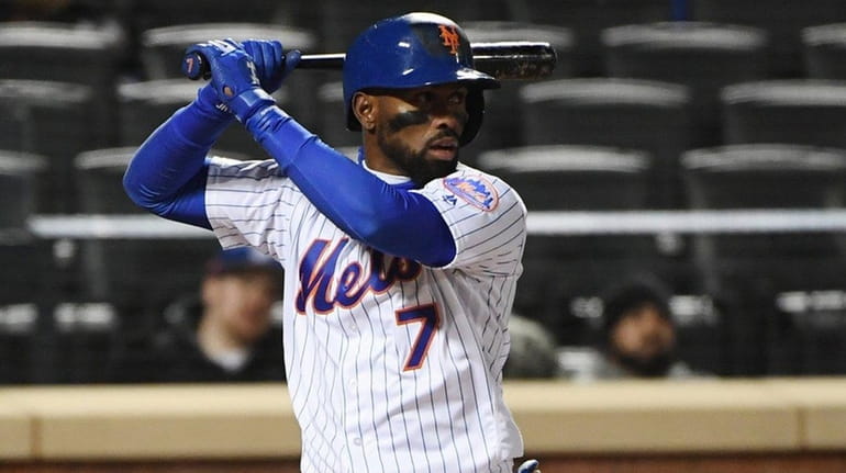 Jose Reyes, now hitting .056, steps in against the Marlins...